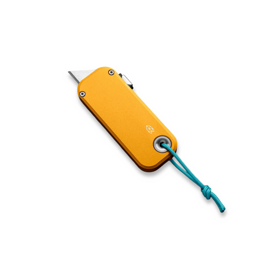 The James Brand The Palmer - Canary / Turquoise / Aluminum / Straight foldekniv