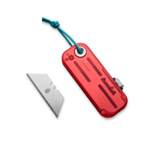 The James Brand The Palmer - Coral / Turquoise / Recycled PC sulankstomas peilis