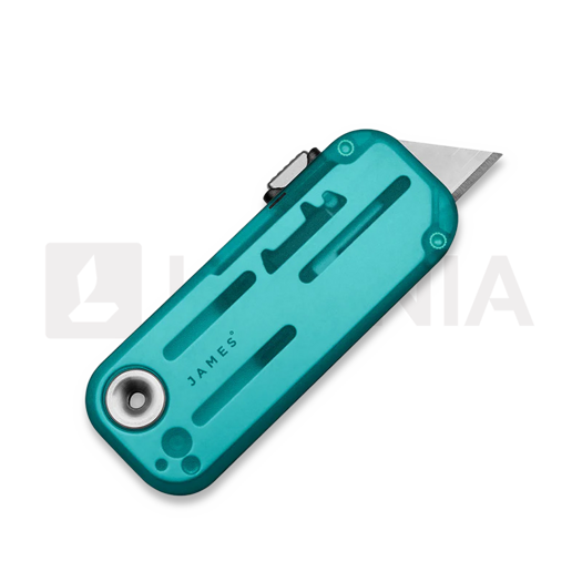 The James Brand The Palmer - Turquoise / Electric Green / Recycled PC foldekniv