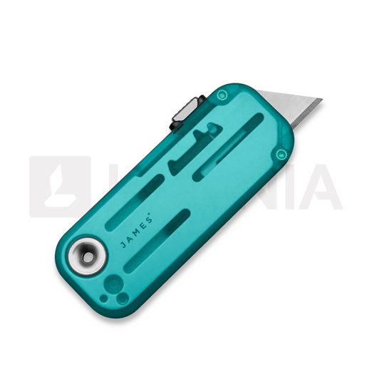 The James Brand The Palmer - Turquoise / Electric Green / Recycled PC foldekniv