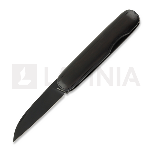 The James Brand The Pike - Ebony / Black / Wood / Straight folding knife