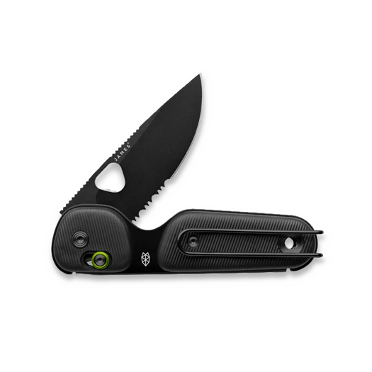 The James Brand The Redstone - Black / Black / PP / Serrated סכין מתקפלת