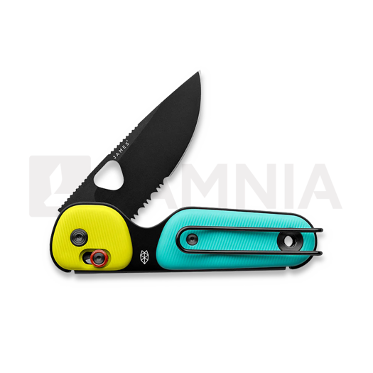 The James Brand The Redstone - Neon- Turquoise / Black / PP / Serrated סכין מתקפלת