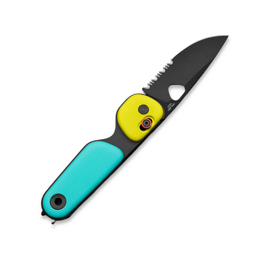 The James Brand The Redstone - Neon- Turquoise / Black / PP / Serrated sulankstomas peilis