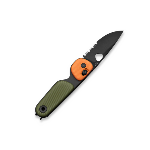 The James Brand The Redstone - OD Green / Orange / Black / PP / Serrated sulankstomas peilis