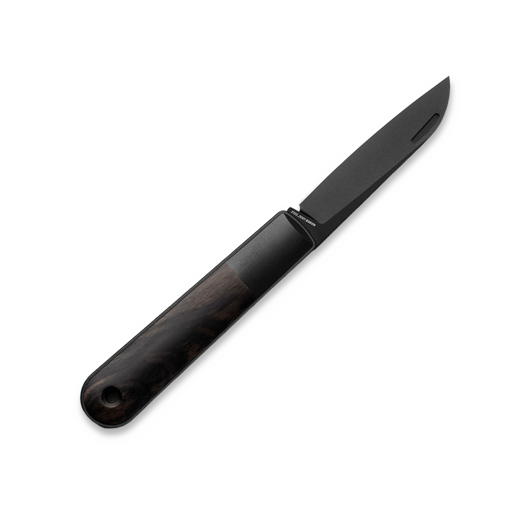 The James Brand The Wayland - Ebony / Black / Wood / Straight kääntöveitsi