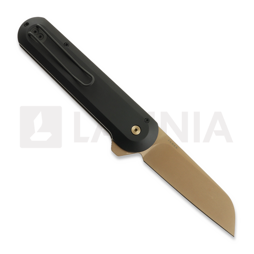 The James Brand The Wells - Black / Rose Gold / Aluminum / Straight foldekniv