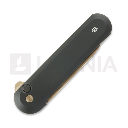 The James Brand The Wells - Black / Rose Gold / Aluminum / Straight foldekniv