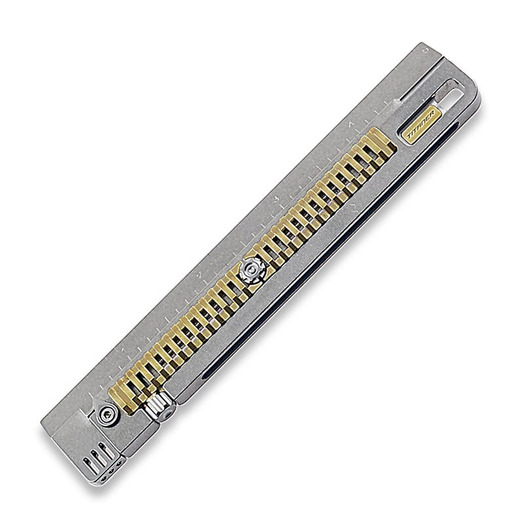 Titaner Mix 2.0: Titanium EDC Ruler, Gold-Metric