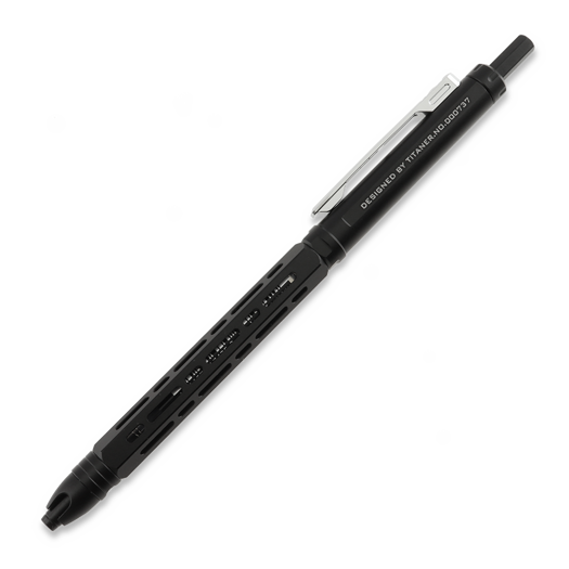 Titaner Ti-Chi Click Pen - Aluminium, שחור