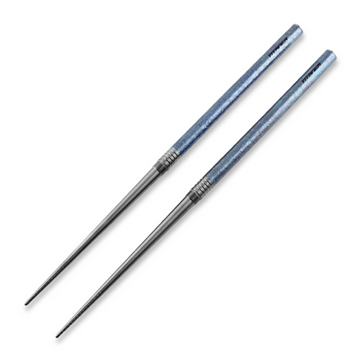 Titaner Titanium Foldable Chopsticks, Crystal Blue