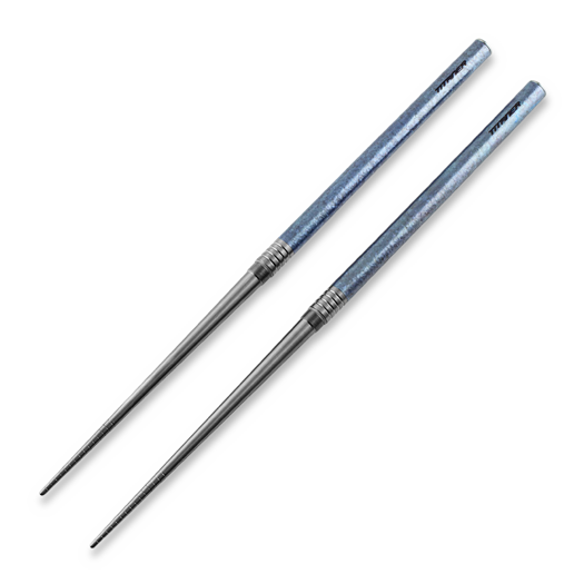 Titaner Titanium Foldable Chopsticks, Crystal Blue