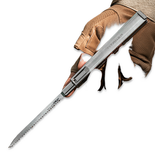 Titaner Tissaw - Titanium Folding Hand Saw, Stonewashed