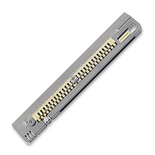 Titaner Titanium & Brass Mix Ruler, imperial