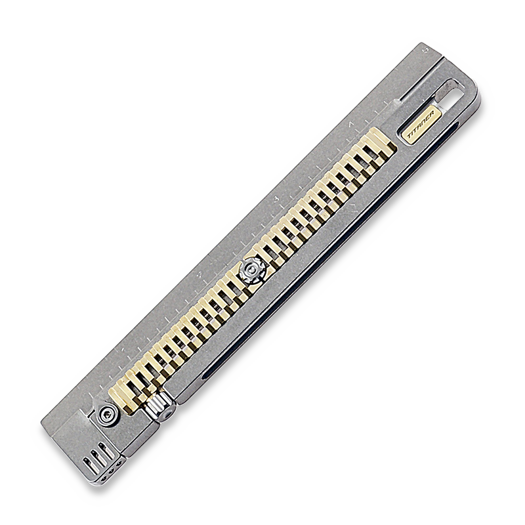 Titaner Titanium & Brass Mix Ruler, imperial