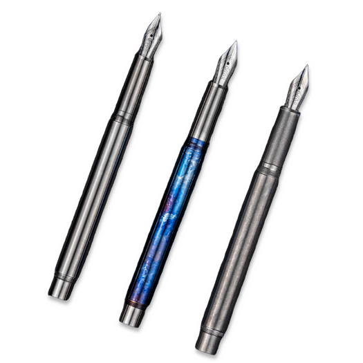 Titaner Titanium Fountain Pen, CNC Glossy