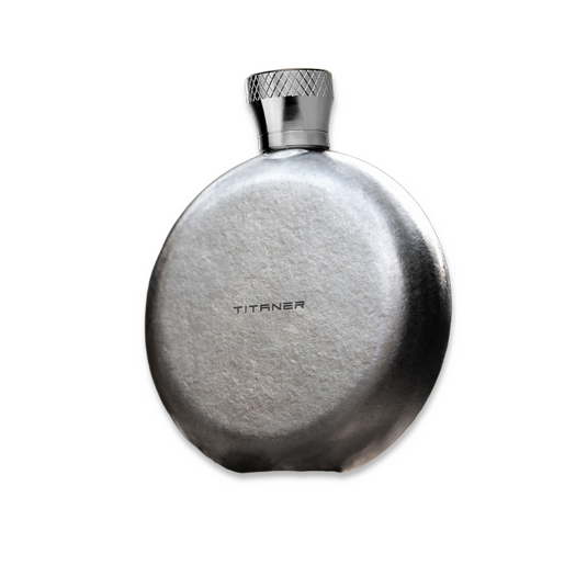 Titaner Titanium Hip Flask, Mech White Eagle