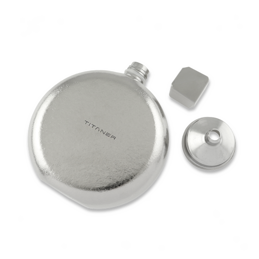 Titaner Titanium Hip Flask, Silver