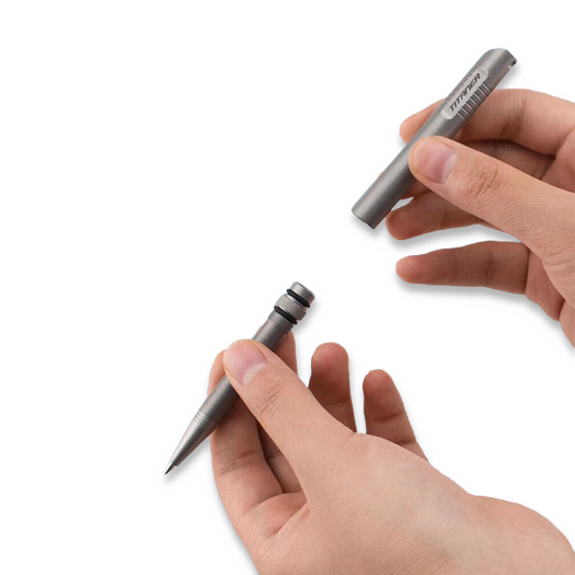Titaner Titanium Keychain Folding Pen, Beadblast