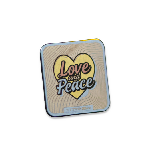 Titaner Titanium Velcro Patch, Love and Peace