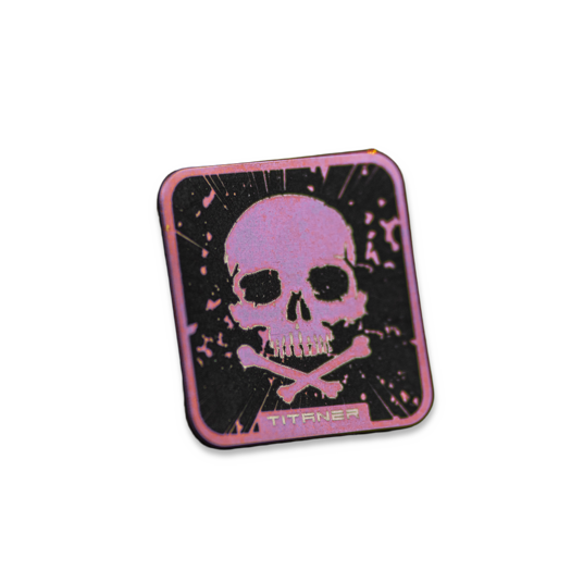 Titaner Titanium Velcro Patch, Skull