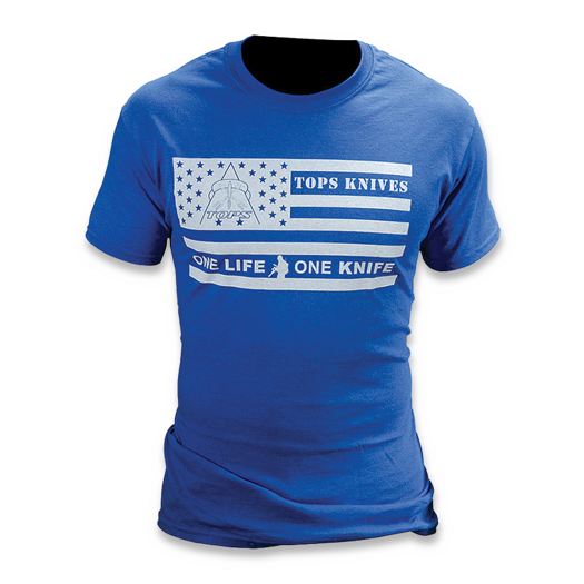 TOPS Flag Logo Blue חולצת טי