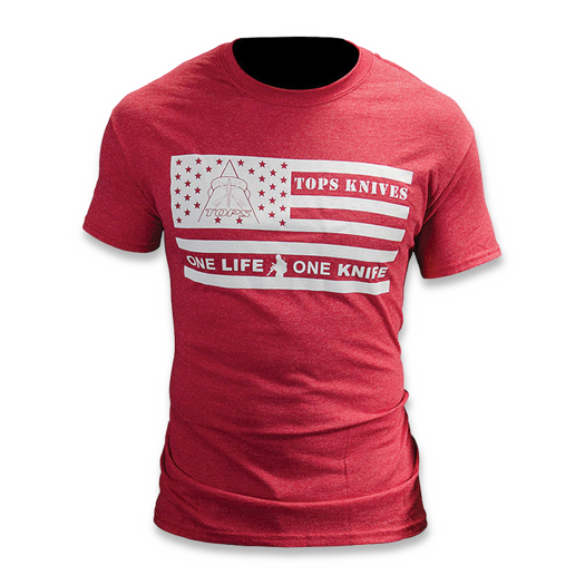 TOPS Flag Logo Red t-paita