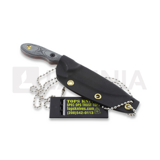 TOPS Mini Scandi Knife Micarta, black MSKBLM