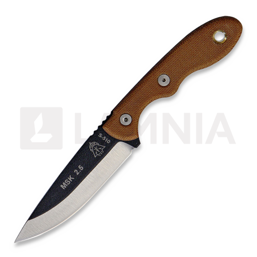 TOPS Mini Scandi Knife Micarta, 茶色 MSK25