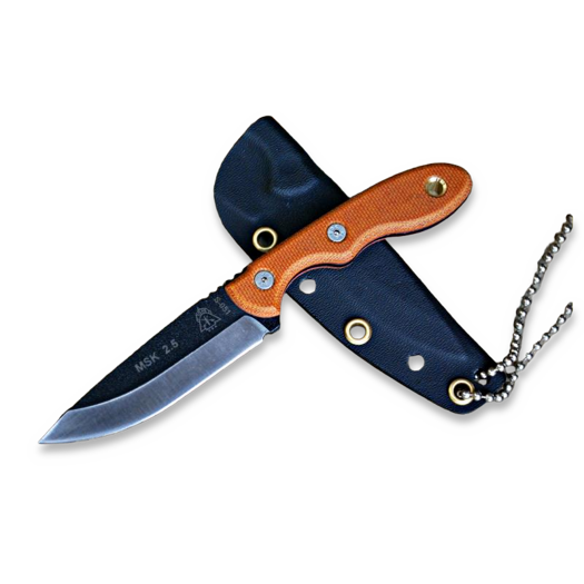 TOPS Mini Scandi Knife Micarta, brown MSK25
