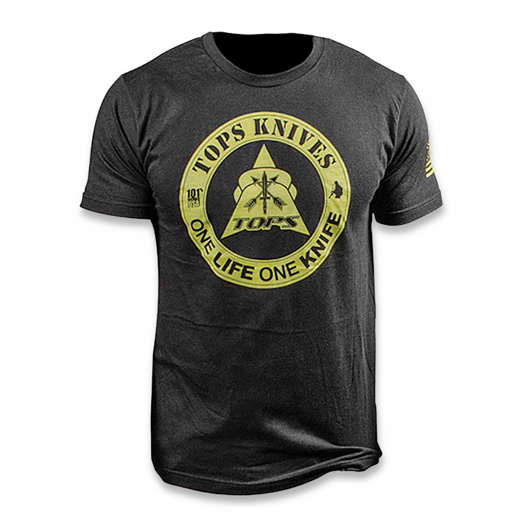 T-shirt TOPS One Life One Knife, preto