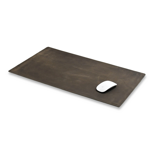 Trayvax Landing Pad Large Leather Mat - Steel Grey