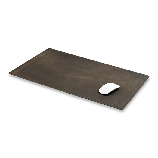 Trayvax Landing Pad Large Leather Mat - Steel Grey