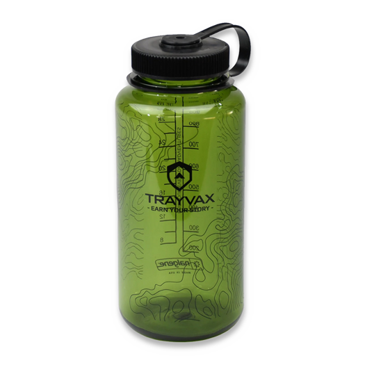 Trayvax Nalgene 32oz Wide-Mouth Water Bottle, juniper