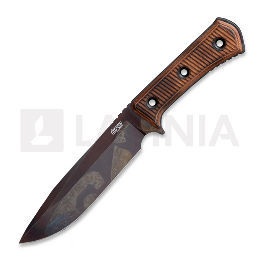 Nôž TRC Knives Apocalypse Elmax Post Apo Finish, Torched Micarta