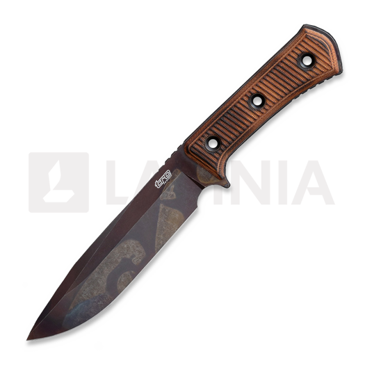 Ніж TRC Knives Apocalypse Elmax Post Apo Finish, Torched Micarta