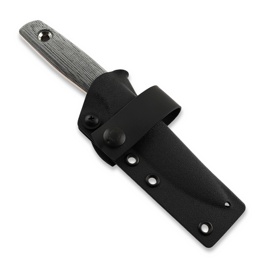 TRC Knives Classic Freedom FFG M390 satin peilis, black micarta red liner
