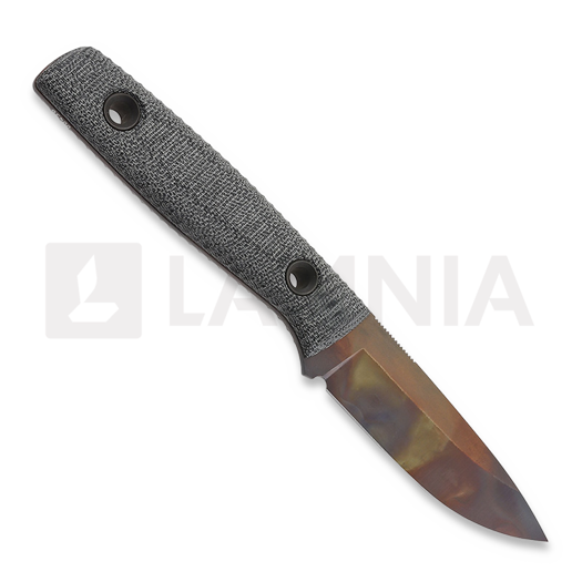 TRC Knives Classic Freedom M390 Apo finish peilis, black canvas micarta