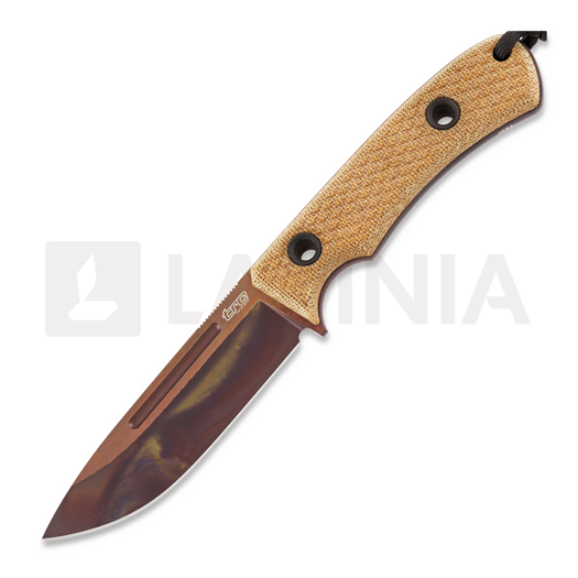 Faca TRC Knives K-1s Virus Edition, natural canvas micarta