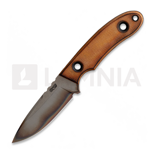 Coltello TRC Knives Kosmos RWL-34 Post Apocalyptic Finish Torched Natural Canvas Micarta