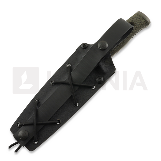 TRC Knives Mille Cuori Grey DLC, OD Green Micarta