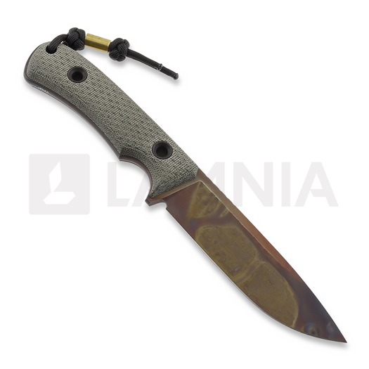 TRC Knives South Pole Apo finish Messer, green canvas micarta