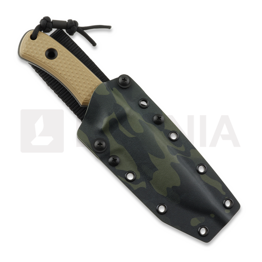 TRC Knives South Pole Vanadis V4E DLC kniv, coyote G10, black multicam kydex