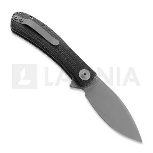 Trollsky Knives Mandu Black Micarta foldekniv, Dark Bead Blast