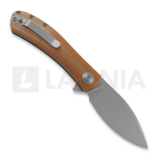 Trollsky Knives Mandu Brown Micarta k&auml;&auml;nt&ouml;veitsi