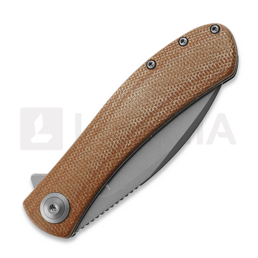 Trollsky Knives Mandu Brown Micarta k&auml;&auml;nt&ouml;veitsi