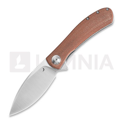 Couteau pliant Trollsky Knives Mandu EVO 14C28N, Brown Micarta, Satin