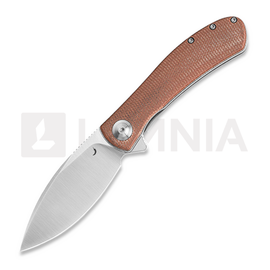 Trollsky Knives Mandu EVO 14C28N sulankstomas peilis, Brown Micarta, Satin