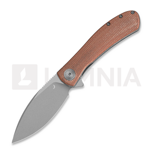 Trollsky Knives Mandu EVO 14C28N 접이식 나이프, Brown Micarta, Stonewash