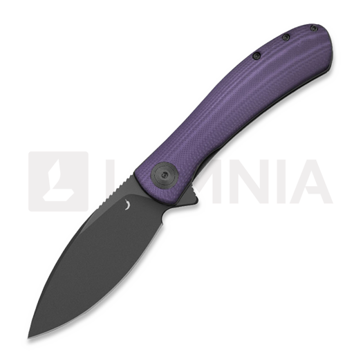 Trollsky Knives Mandu EVO Magnacut סכין מתקפלת, Purple G-10, Black Stonewash